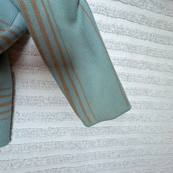 Vintage Designer Knits by Richard Steven Womens 12 Cardigan Sweater Wool Striped - Picture 8 of 9